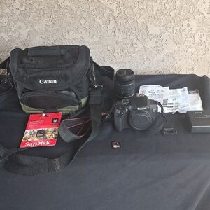 Canon Black DSLR Camera Set with Accessories
